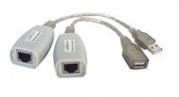 Удлинитель USB 1.1 интерфейса для клавиатуры и мыши по кабелю витой пары (CAT5/5e/6) до 100м, USB зв